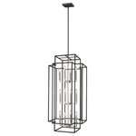 Z-LITE - Z-LITE 454-42BK-BN Titania 12 Light Pendant, Black + Brushed Nickel - Z-LITE 454-42BK-BN 12 Light Pendant, Black + Brushed NickelMake a statement in a transitional space with the stylish ambiance of this twelve-light pendant. Generously sized but not imposing, its black and brushed nickel finishes over a steel frame and candelabra-style bulb bases enhance the dimensional silhouette that serves as a central decor element in a dining space or entryway.Capture a modular, geometric feel in the contemporary design that marks this elegant Titania collection. Styled with a modern silhouette, its candelabra-style bulb bases and optional warm finishes add a transitional essence that spans d??cor motifs. Brilliantly blended finish combinations that separate frames from inner fittings offer tailored combinations to suit design whims and deliver stylish personality. Make essential lighting an integral part of a customized d??cor selection and choose from several builds that highlight specific living areas.Collection: TitaniaFrame Finish: Black + Brushed NickelFrame Material: SteelDimension(in): 20(W) x 42(H)Chain Length(in): 3x12" + 1x6" + 1x3" RodsCord/Wire Length(in): 110"Bulb: (12)60W Candelabra base,Dimmable(Not Included)UL Classification/Application: CUL/cETLu/Damp