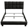 Leatherette Bed in Black (Full: 82 in. L x 59 in. W x 49 in. H (86 lbs.))