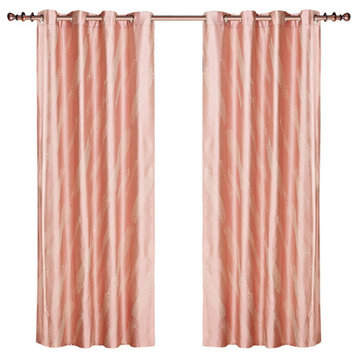 Dolce Mela DMC460 Window Treatments Damask Drapes Capri Curtain Panels
