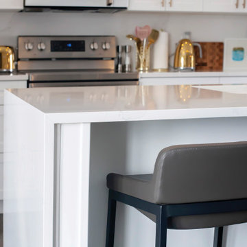 Fresh and Bright White Kitchen with Quartz Countertops