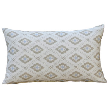Kimberly Ann Indoor/Outdoor Throw Pillow, Set of 2, Linen Bloom, 12" X 20"