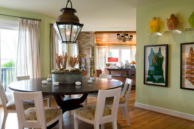 Beach style dining room photo in DC Metro