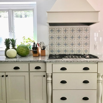 Classic Kitchen with Accent Tile Backsplash
