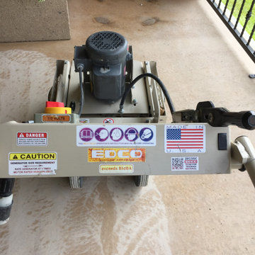 Prepping floor to receive stain