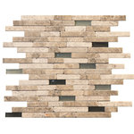 Unique Design Solutions - 12"x12" Fault Line Mosaic, Set Of 4, Cascadia - 1 sq ft/sheet - Sold in sets of 4