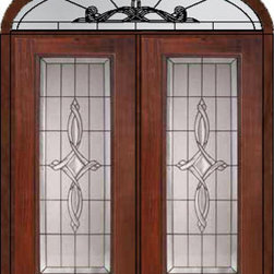 Prehung Transom Double Door 80 Fiberglass Marsais Full Lite Glass - Front Doors