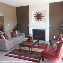 Red living room