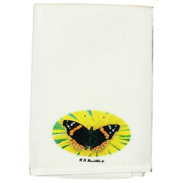 Betsy Drake Red Admiral Butterfly Guest Towel