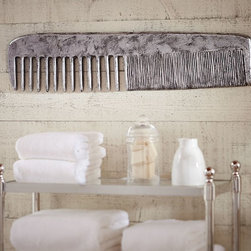 Antique Silver Medal Comb Wall Art - Artwork