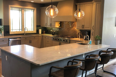 Inspiration for a large contemporary kitchen remodel in Denver