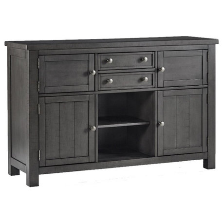 Ashley Furniture Myshanna Wood Dining Server in Antiqued Gray