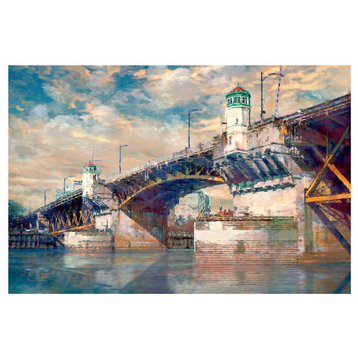 Lisa Sofia Robinson "Burnside" Bridge (Portland, Oregon) Art Print, 30"x45"