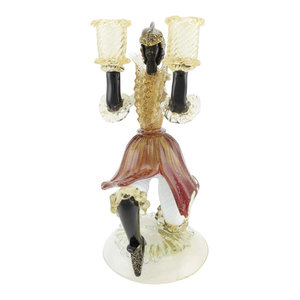 Murano Gl Golden Candle Contemporary Candleholders By Murano Gl Golden Candle