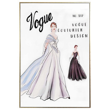 Sparkles Home Vogue Gown Rhinestone Wall Art - 24x36"