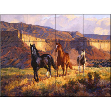 Tile Mural, Canyon Sunrise by Claire Goldrick