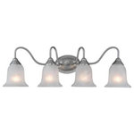Hardware House - Hardware House 10-2469 Saturn - Four Light Wall Sconce - Dimable: YesSaturn Four Light Wall Sconce Satin Nickel Alabaster Glass *UL Approved: YES *Energy Star Qualified: n/a  *ADA Certified: n/a  *Number of Lights: Lamp: 4-*Wattage:60w Medium Base bulb(s) *Bulb Included:No *Bulb Type:Medium Base *Finish Type:Satin Nickel