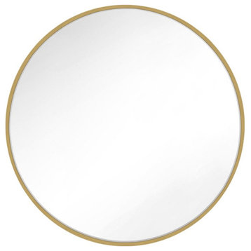 Feiss Kit Round Mirror MR1301BBS - Brass