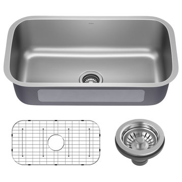 Premier 32" Undermount Stainless Steel 1-Bowl 18 gauge Kitchen Sink