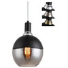 Woodbridge Lighting Blake Cluster, Vintage Bulb, Satin Nickel, Ball, Smokey, 8"