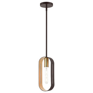 1 Light Pendant in Industrial Style - 5.13 Inches wide by 16 Inches