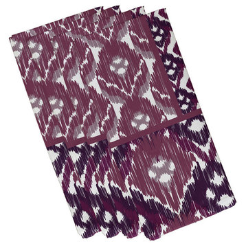 Free Spirit, Geometric Print Napkin, Purple, Set of 4