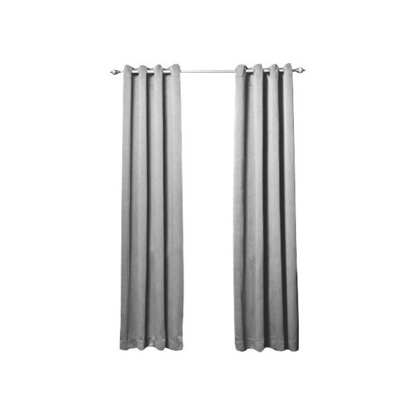 Back Tab Thermal Insulated Blackout Curtains, Set of 2, Gray, 102