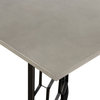 Unique Dining Table, Geometric Honeycomb Metal Base & Concrete Top, Black/Grey