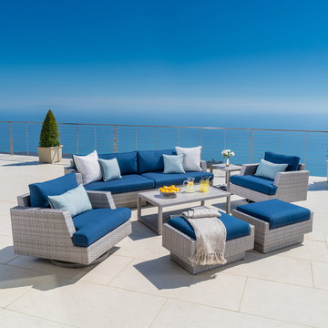 Portofino™ Comfort 8pc Motion Club Seating Set - Laguna Blue