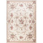 KAS Rugs & Home - Avalon 5606 Ivory Aubusson Rug, 2'x7'7" Runner - Avalon 5606 Ivory Aubusson 2' x 7'7" Runner. Machine-Made of 100% Polypropylene with No Backing. Made in Turkey. Vacuum regularly & spot clean stains. Professional cleaning recommended periodically.