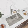 STYLISH 30 inch Single Bowl Undermount and Drop-in Stainless Steel Kitchen Sink