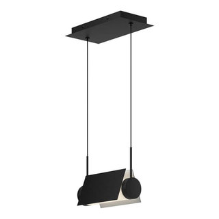 Kuzco Lighting Phoenix 9" LED Linear Light, Black With Opal Glass ...