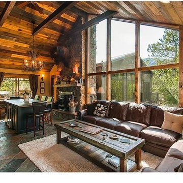 Rustic barnwood living room