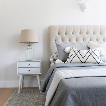 Light Blue and Gray Guest Bedroom