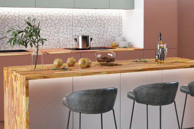 Example of a trendy kitchen design in Toronto
