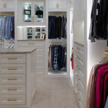 Plano Bright White His & Her Closet