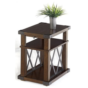 Progressive Furniture Landmark Chairside Table in Walnut