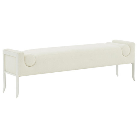 Ines Cream Boucle Bench