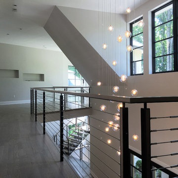 Horizontal cable railing