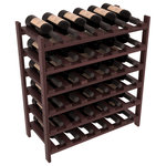 Wine Racks America - 36-Bottle Stackable Wine Rack, Premium Redwood, Walnut Stain/Satin Finish - This newly designed rack is perfect for storing 36 wine bottles while keeping the bottle necks concealed and safe from damage. The quintessential DIY wine rack kit. Your satisfaction is guaranteed.