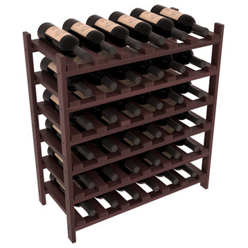 36-Bottle Stackable Wine Rack, Premium Redwood, Walnut Stain/Satin Finish