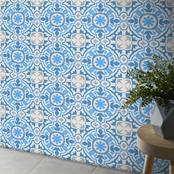 Moroccan Mosaic & Tile House - 8"x8" Baha Handmade Cement Tile, Multicolor, Set of 12 - Wall And Floor Tile