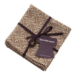 Tsuba Dub Cocktail Napkins-Hickory - Dinnerware