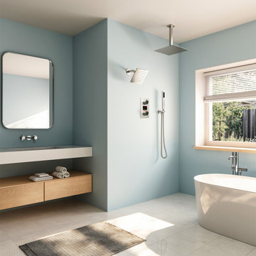 High-Pressure Rainfall Shower System for Contemporary Bathrooms