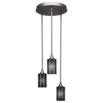 Toltec Lighting - Toltec Lighting 2143-BN-4069 Empire - Three Light Mini Pendant - No. of Rods: 4Assembly Required: TRUE Canopy Included: TRUE