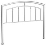 Hillsdale Furniture - Hillsdale Claudia Full/Queen Metal Headboard - Casual elegance comes to life in the Hillsdale Furniture Claudia Headboard. This metal headboard fits full- and queen-size beds and includes a headboard featuring a simple low-arch design with subtly accented spindles and top rail inset. The Matte Nickel finish adds a touch of glamour without becoming glitzy. Update your bedroom décor with the Claudia Full/Queen Headboard. Includes headboard only. Footboard and bed frame sold separately. Box spring and mattress not included. Assembly required.