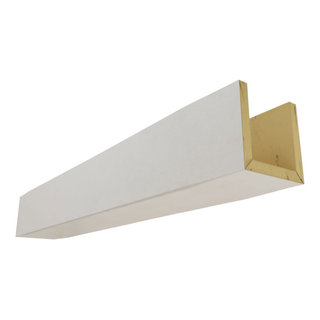 U-Beam Rough Cedar Faux Wood Ceiling Beam, Natural Honey Dew, 4Wx4H, 8 ...
