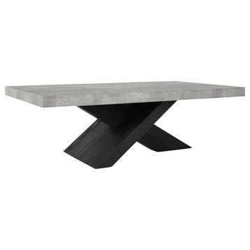 Durant Coffee Table, Black/Antique Grey