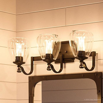 Luxury Crystal Bathroom Vanity Light, Ravenna Series, Olde Bronze