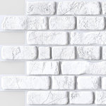 Dundee Deco - White Bricks 3D Wall Panels, Set of 10, Covers 51 Sq Ft - Dundee Deco's Falkirk Renfrew II are lightweight 3D wall panels that work together through an automatic pattern repeat to create large-scale dimensional walls of any size and shape. Dundee Deco brings a flowing, soothing texture with a touch of luxury. Wall panels work in multiples to create a continuous, uninterrupted dimensional sculptural wall. You can cover an existing wall with wall tiles or disguise wallpaper or paneled wall. These modern wall tiles create a sculptural and continuous dimensional surface to any room setting through patterning. Dundee Deco tile creates a modern seamless pattern on a feature wall or art piece.