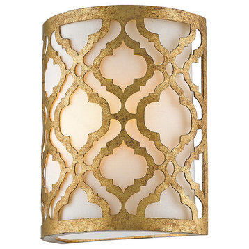 Arabella 1 Light Wall Sconce in Distressed Gold